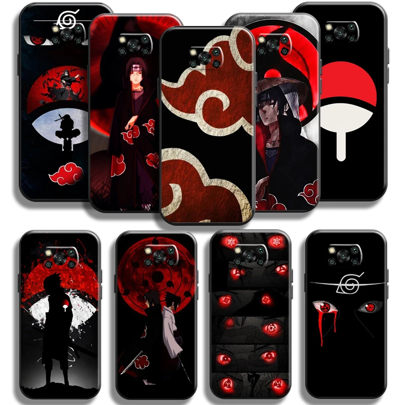 

Naruto Akatsuki Uchiha Itachi Phone Case For Xiaomi Poco X3 Pro X3 NFC POCO X3 GT Carcasa Liquid Silicon Back Silicone Cover