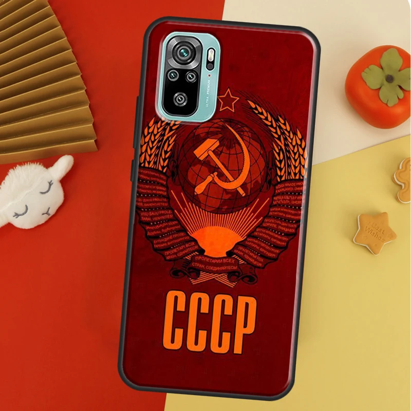 Чехол с флагом СССР Советского Союза для Xiaomi Redmi Note 11 10 9 7 Pro 10S 9S 8T 10A 10C 9A 9C 9T мягкая