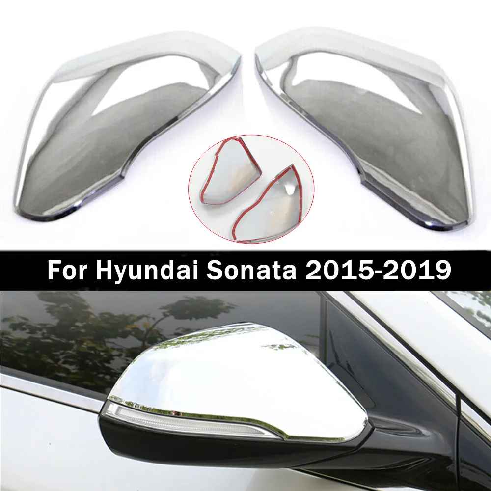 

Для Hyundai Sonata 2015 2016 2017 2018 2019 Автомобильная крышка бокового зеркала заднего вида, крышка крыла, внешняя отделка корпуса, ABS Chrome