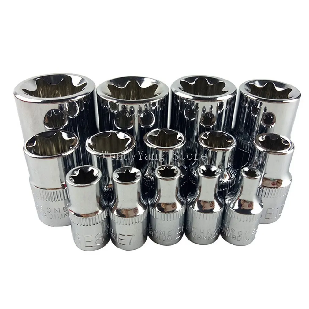 Новинка 14 шт. головки для торцевых ключей типа E с внутренней резьбой E4-E24 1/4 дюйма