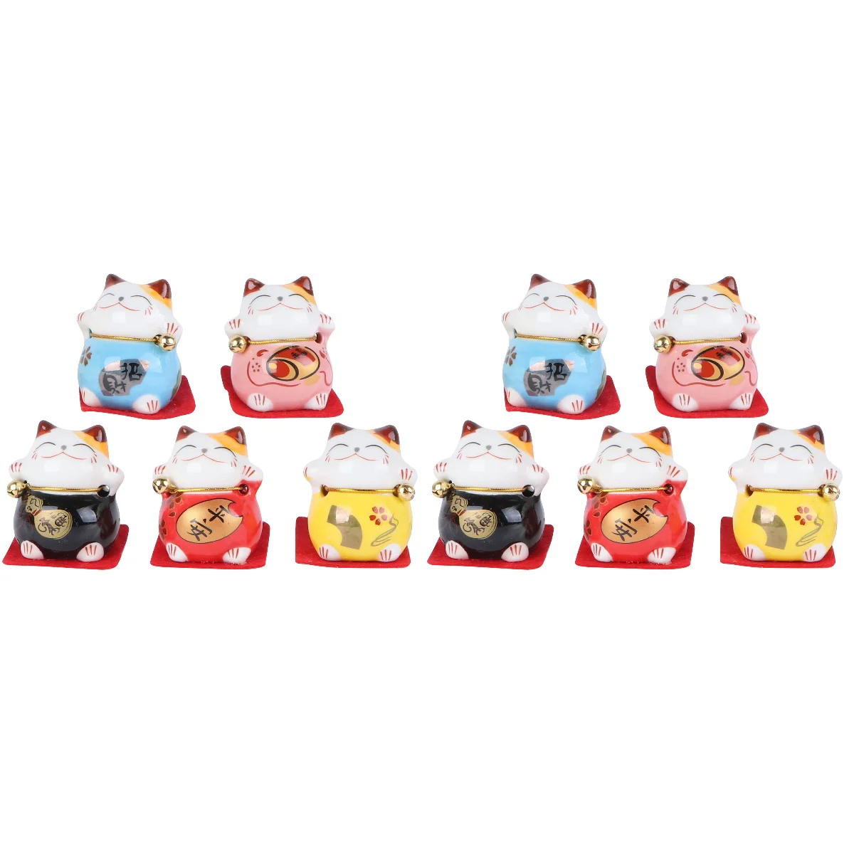 

Cat Fortune Lucky Decoration Car Statue Ceramic Ornament Japanese Interior Animal Figurine Figure Neko Good Garden Maneki Mini