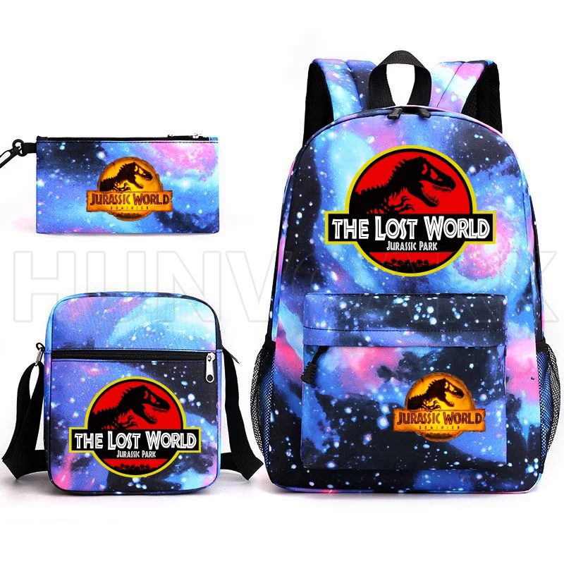 

Jurassic Park Backpack Cartoon Dinosaurs World Schoolbag for Girls Boys Kids Knapsack Unisex Travel Laptop Rucksack Bookbags