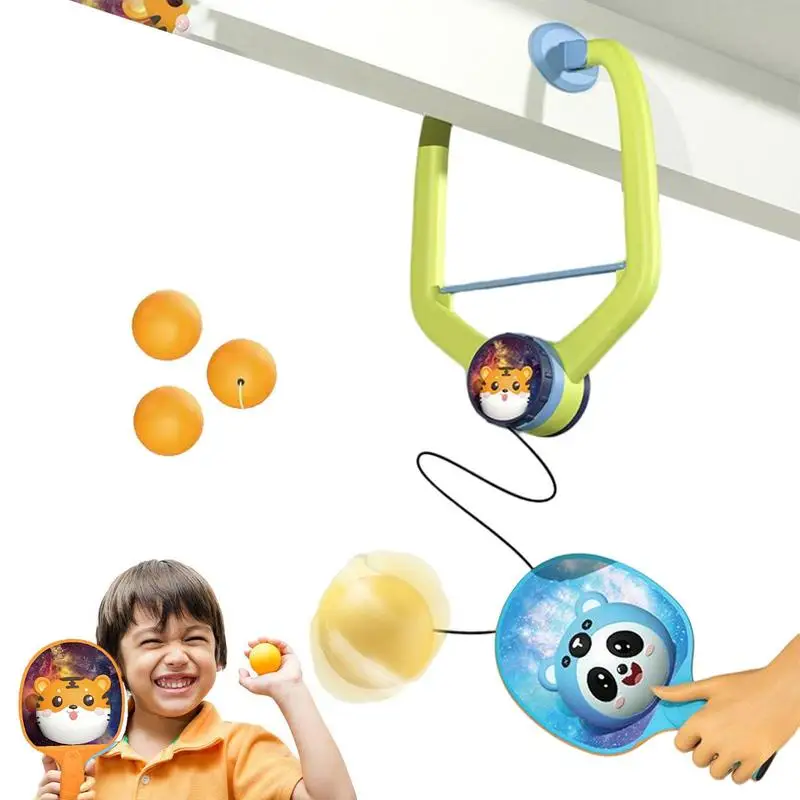 

Table Tennis Self Training Set Height Adjustable Hand Eye Coordination Exerciser Indoor Hanging Table Tennis Practicer