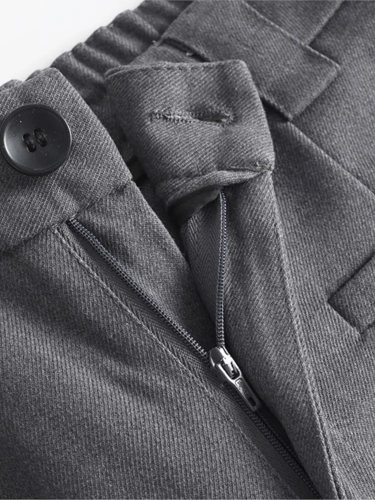 ZUZK женские серые костюмные брюки новые осенне-зимние эластичные модные