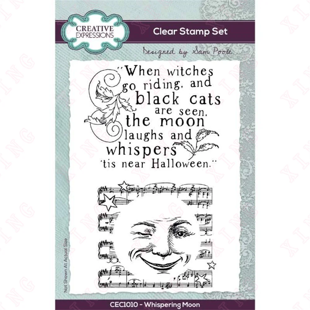

2022 New Clear Silicone Stamps Scrapbook Paper Decoration Stencils Embossing Template Diy Handmade Craft Whispering Moon Cut Die