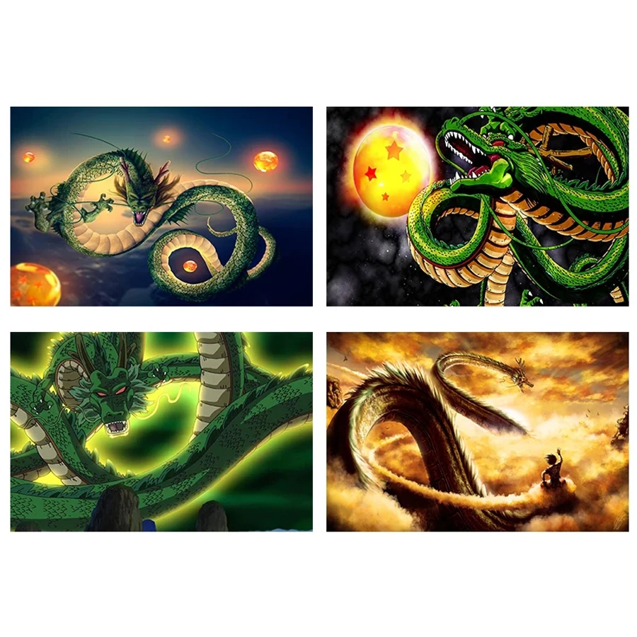 

Diamond Painting Japanese Anime Dragon Ball Wishing Dragon Cross Stitch Full Drill Embroidery Crystal Art DIY 5d Wall Sticker