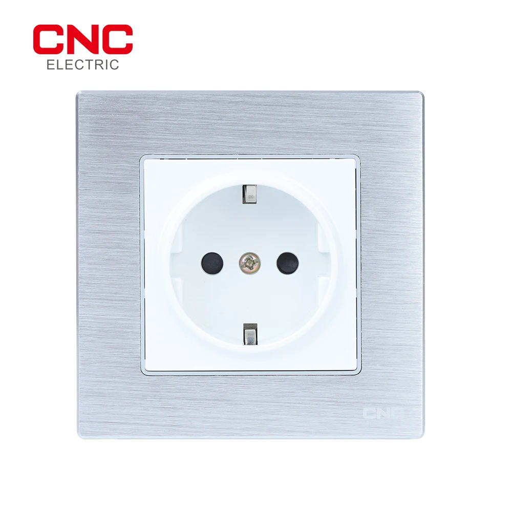 

Электрические розетки с ЧПУ 86*86 мм, 250 В, 16 А, европейский стандарт, панель из алюминиевого сплава, настенная розетка для бытовой техники