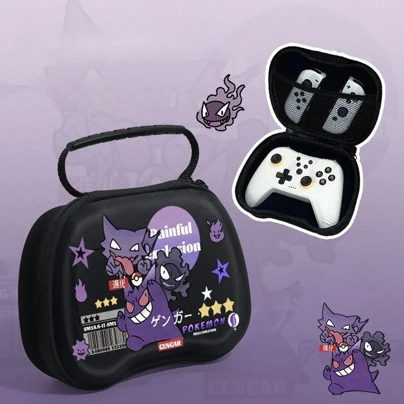 Фото Универсальная сумка для хранения геймпада Pikachu Gengar для Nintendo Switch Pro Xbox PS5 PS4, сумки с ручками, портативный чехол для переноски контроллера №1