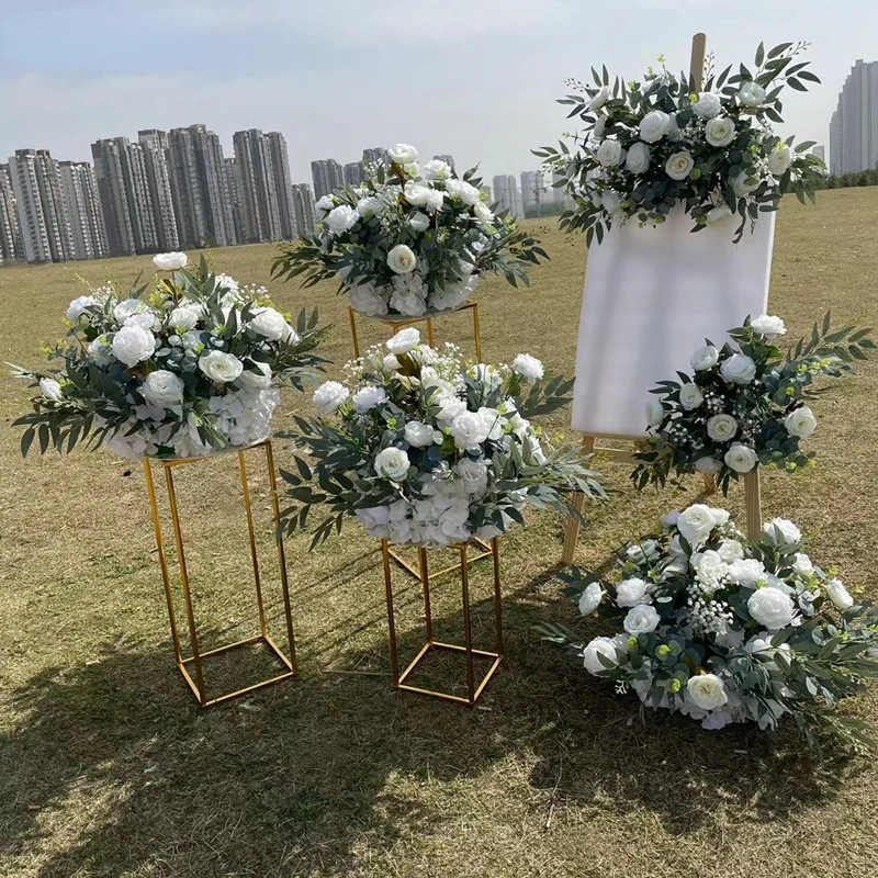 Искусственный цветок дорога свинцовый пол цветочный ряд свадебное украшение