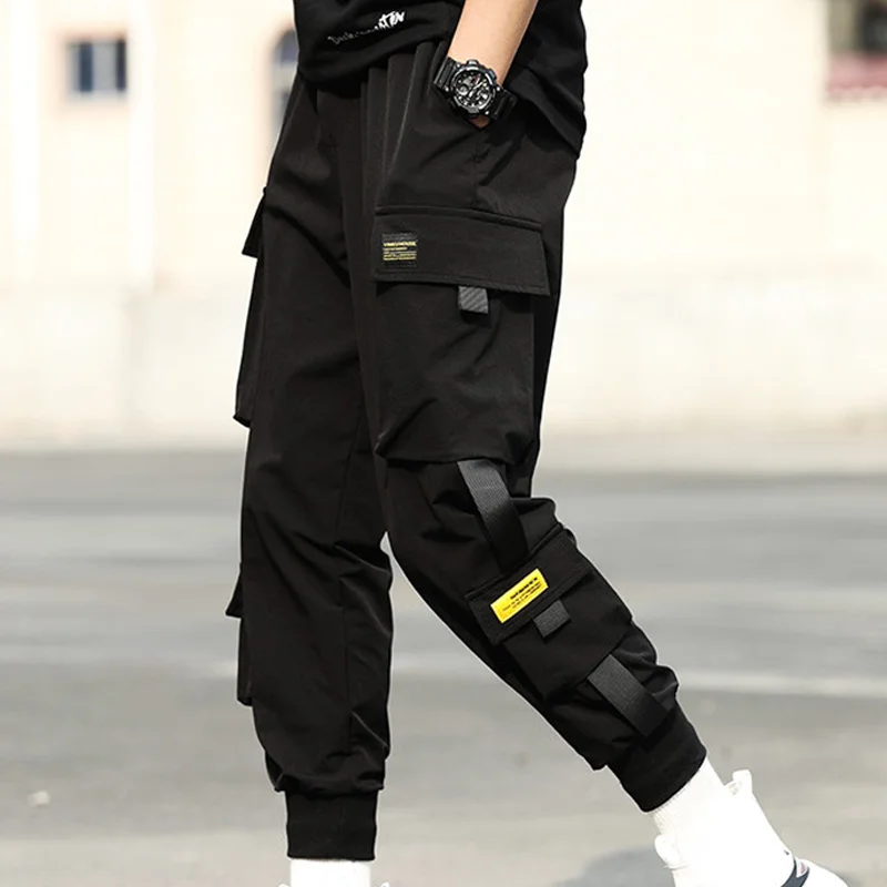 

Harajuku Sport Thin Jogging Trousers Cargo Pants Boys Joggers Male Tactical Overalls Men's Tracksuit Spring Summer Clothings