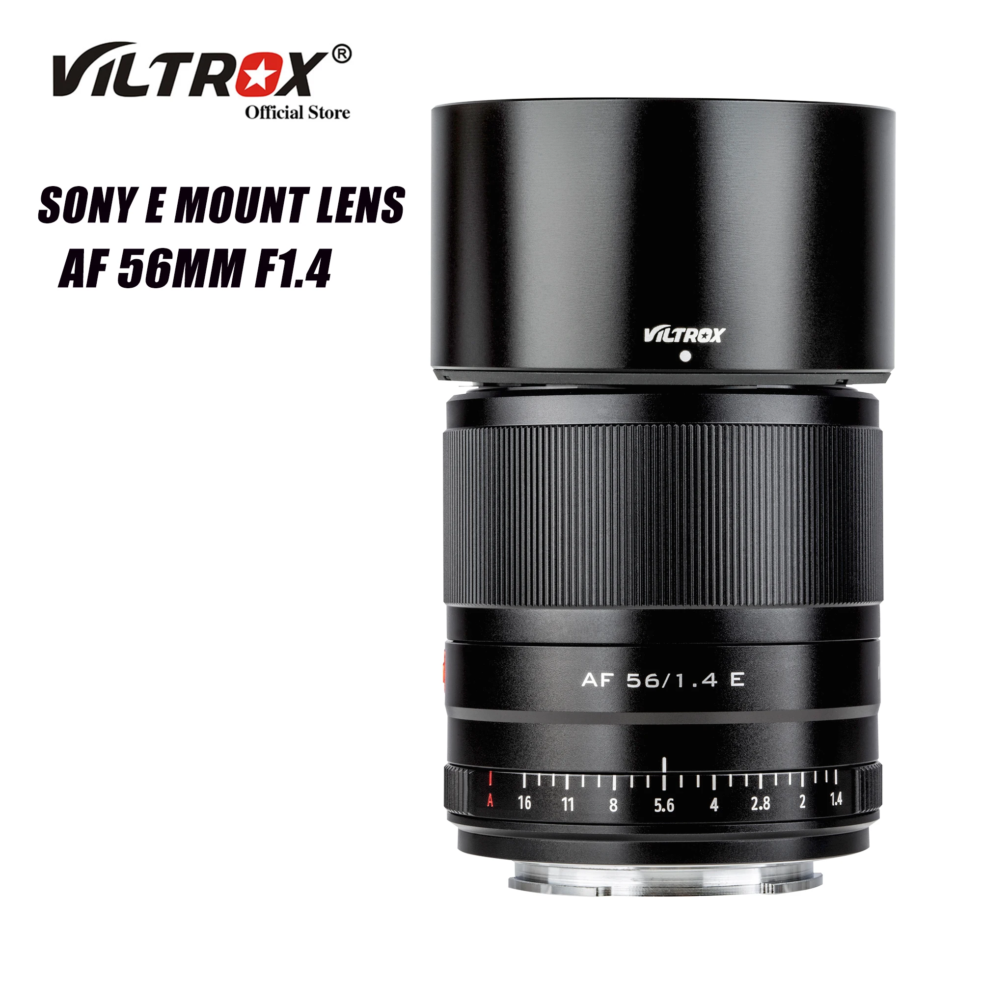 

Viltrox 56 мм F1.4 STM объектив с автофокусом Prime Большая диафрагма портретный объектив для Sony E Mount камера объектив A7R A7IV A9II A6600