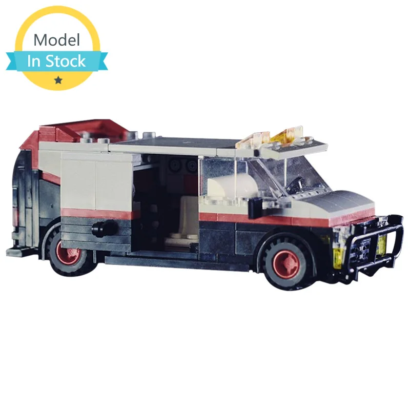

Конструктор MOC Police and Bandit серии A-Team GMC Vandura Van, модель городского полицейского участка, строительные блоки, игрушки
