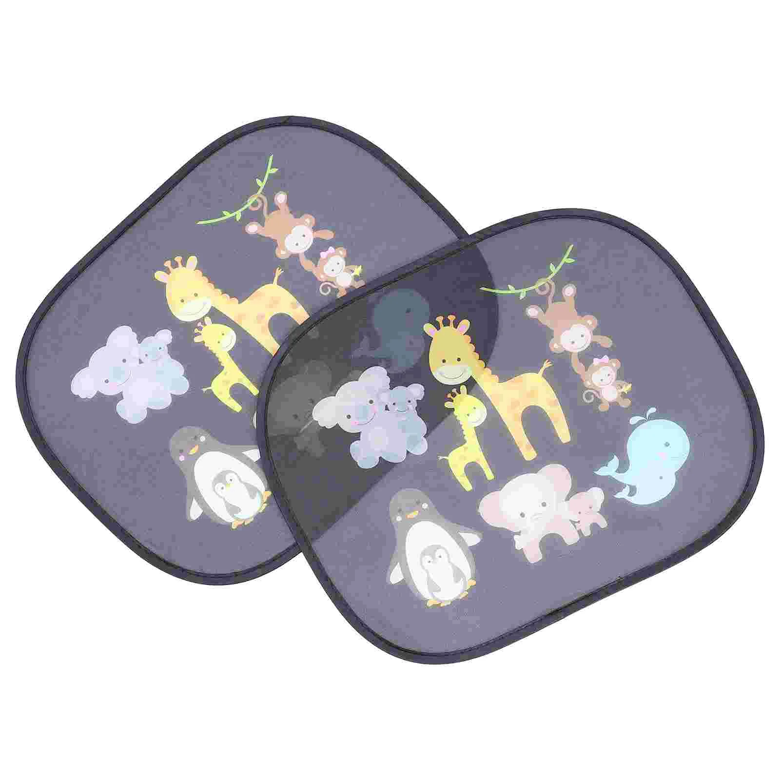 

2 Pcs Baby Sunshades Car Windows Insulation Stickers Electrostatic Vehicle Side Automatic 44x36x0.5cm Pvc Shield