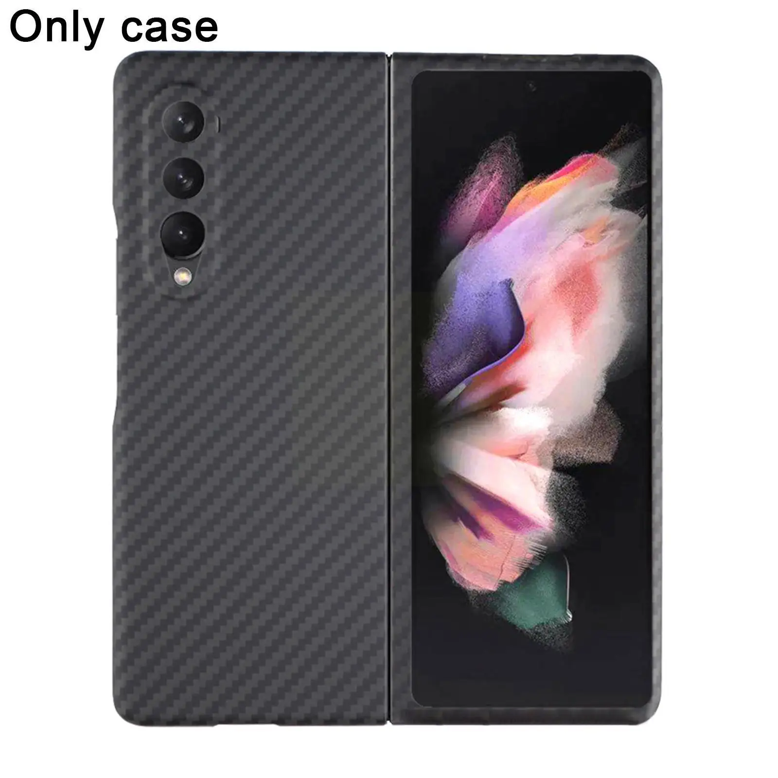 

Чехол для телефона из углеродного волокна для Samsung Galaxy Z Fold 3, чехол из арамидного волокна, амортизирующий чехол для телефона T8I9