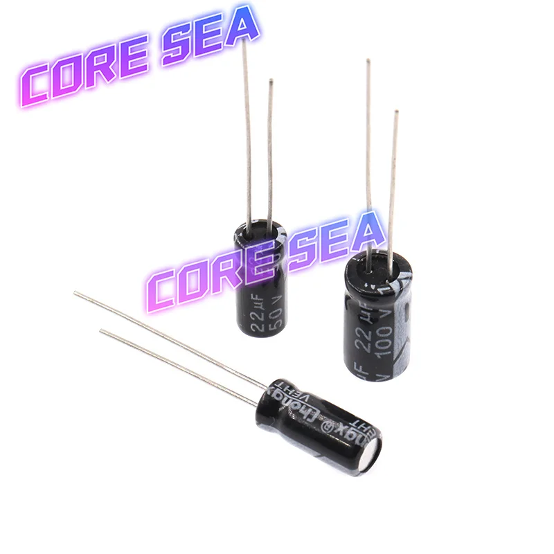 

Встроенный алюминиевый электролитический конденсатор 22UF 25V 50V 100V 400V термостойкий 105 ° C 20%