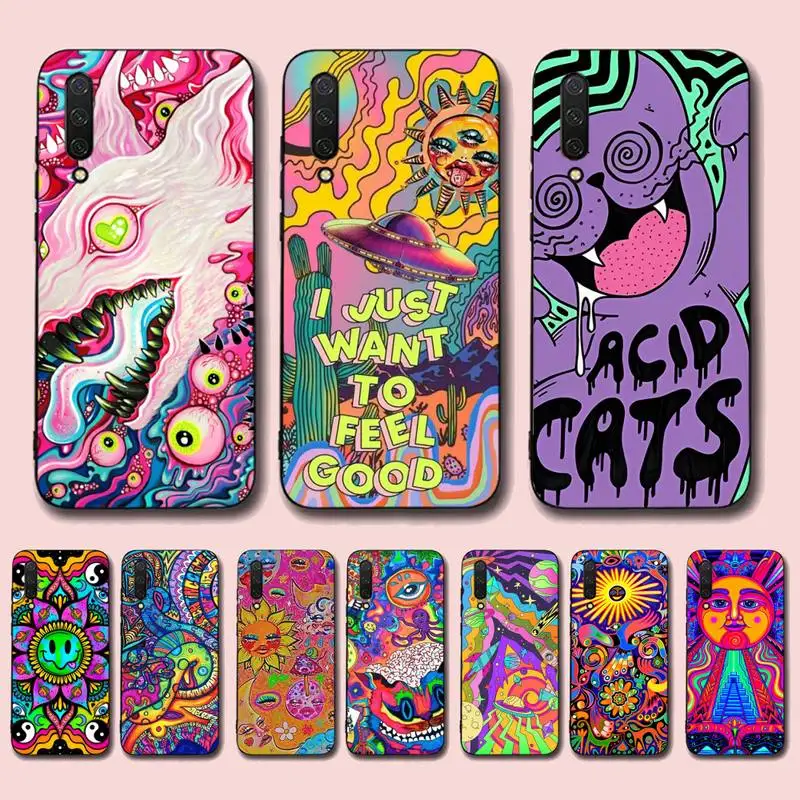 

Colourful Psychedelic Art Phone Case for Xiaomi mi 5 6 8 9 10 lite pro SE Mix 2s 3 F1 Max2 3