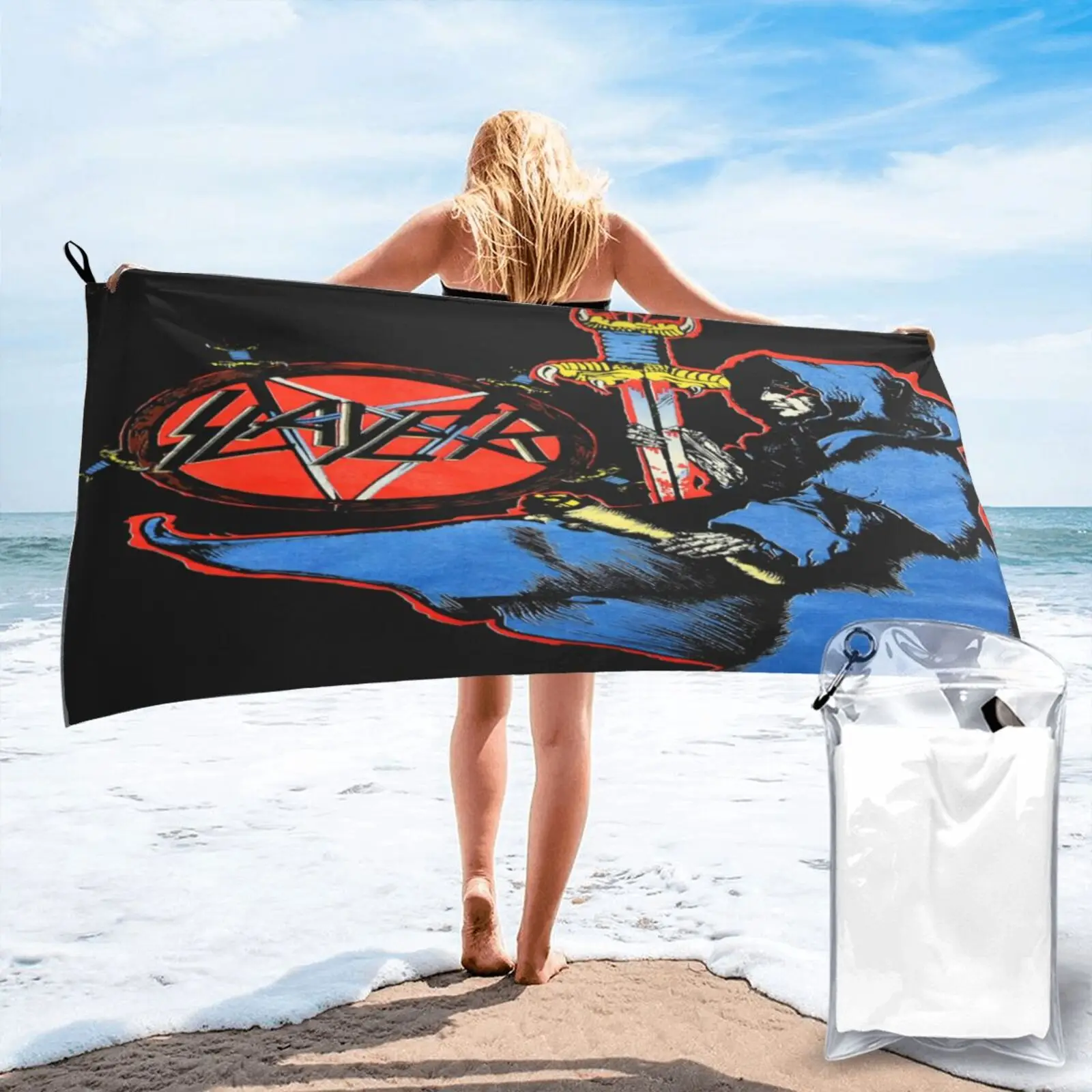 

1990 г., пляжное полотенце из микрофибры, с проливом крови, 4205