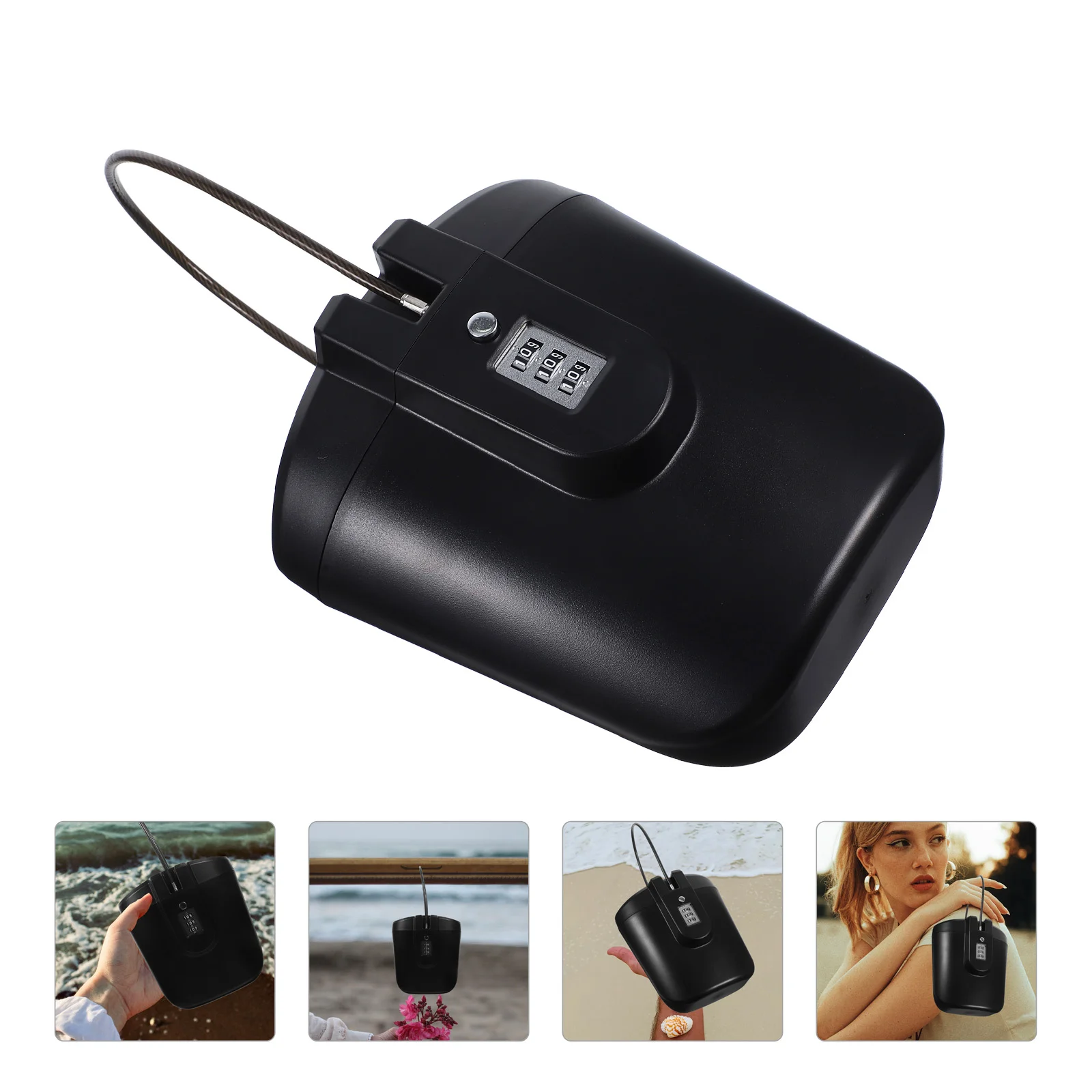 

College Dorm Safe Beach Valuables Phone Safety Bucket Locks Traveling Bags Room Abs