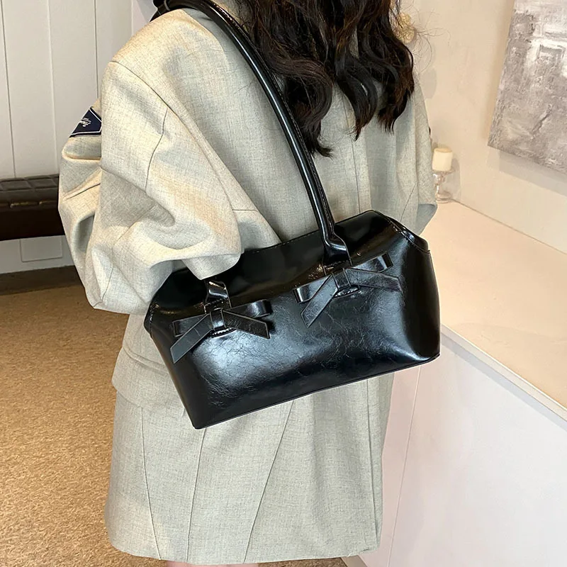 2024 новая однотонная сумка большой вместимости женская летняя Mori милые модные