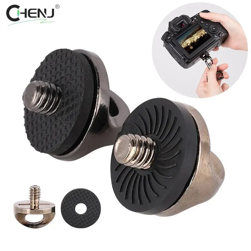 

New 1pcs Camera Accessories Shoulder Strap Safety Buckle Metal Screw 1/4 Camera Quick Strap Safe Connection Ring
