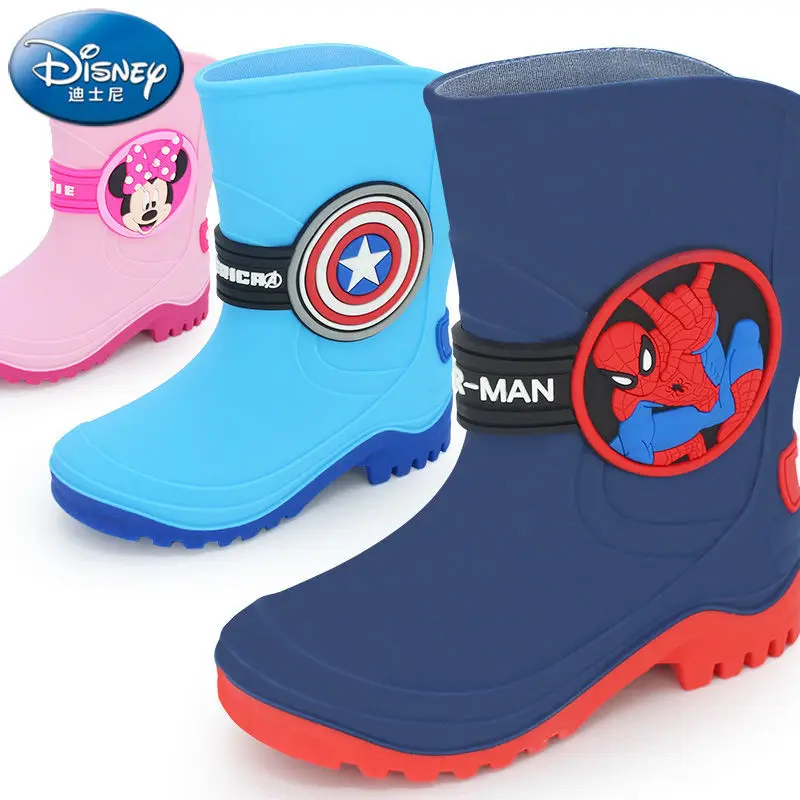 

Disney Frozen Children's Rain Boots Boys Non-Slip Rain Boots Middle and Big Children Rain Shoes Girls Fashion Detachable Primary