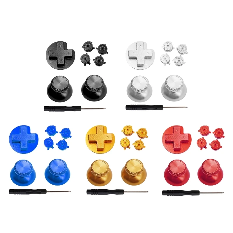 

Replacement Buttons ABXY Cross Key Mushroom Head + Screwdriver for Switch Pro