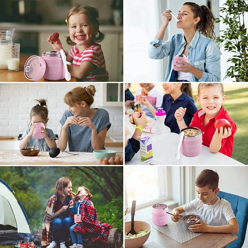 Изолированный пищевой контейнер термос из нержавеющей стали для детей и