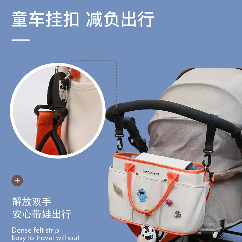 2022 New Fashion Mummy Bag Multifunctional Large Capacity Portable Mother And Baby Bag Baby Stroller Maternity Packages