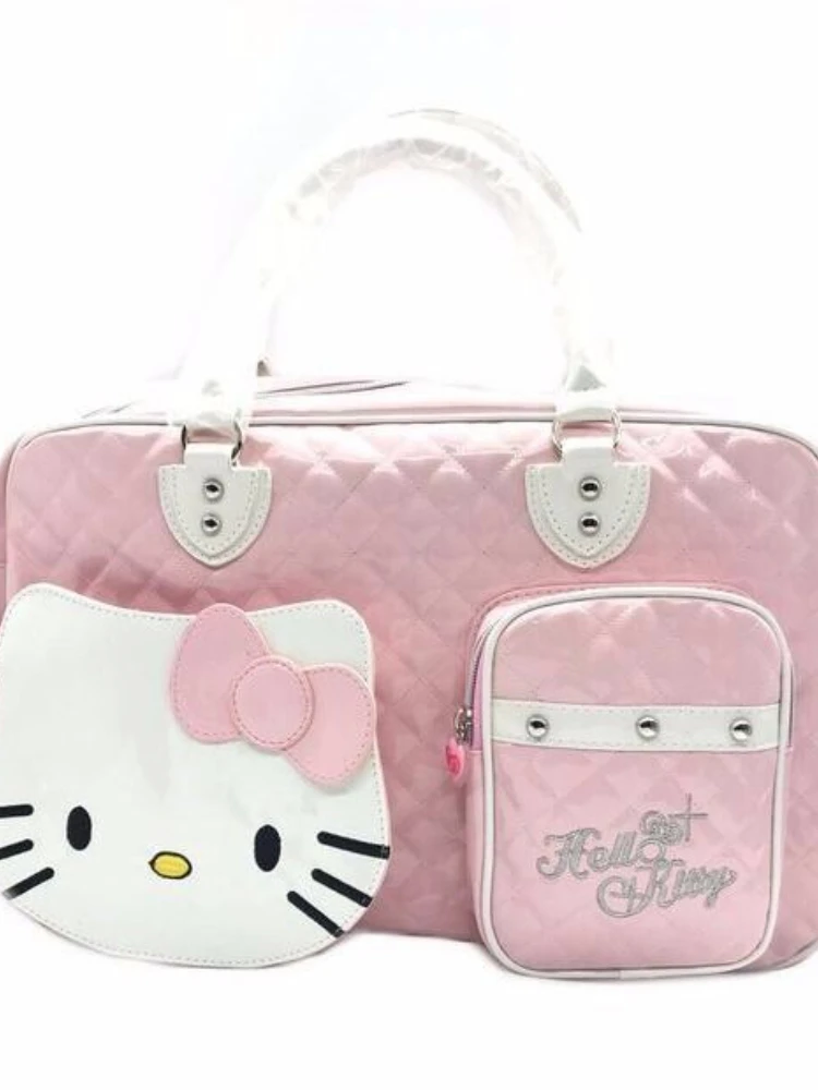 Sanrio handbag Bags for women Hello Kitty Bag Portable Crossbody Pu Glossy Travel Bag Girls Fashion Travel Bag hand bag