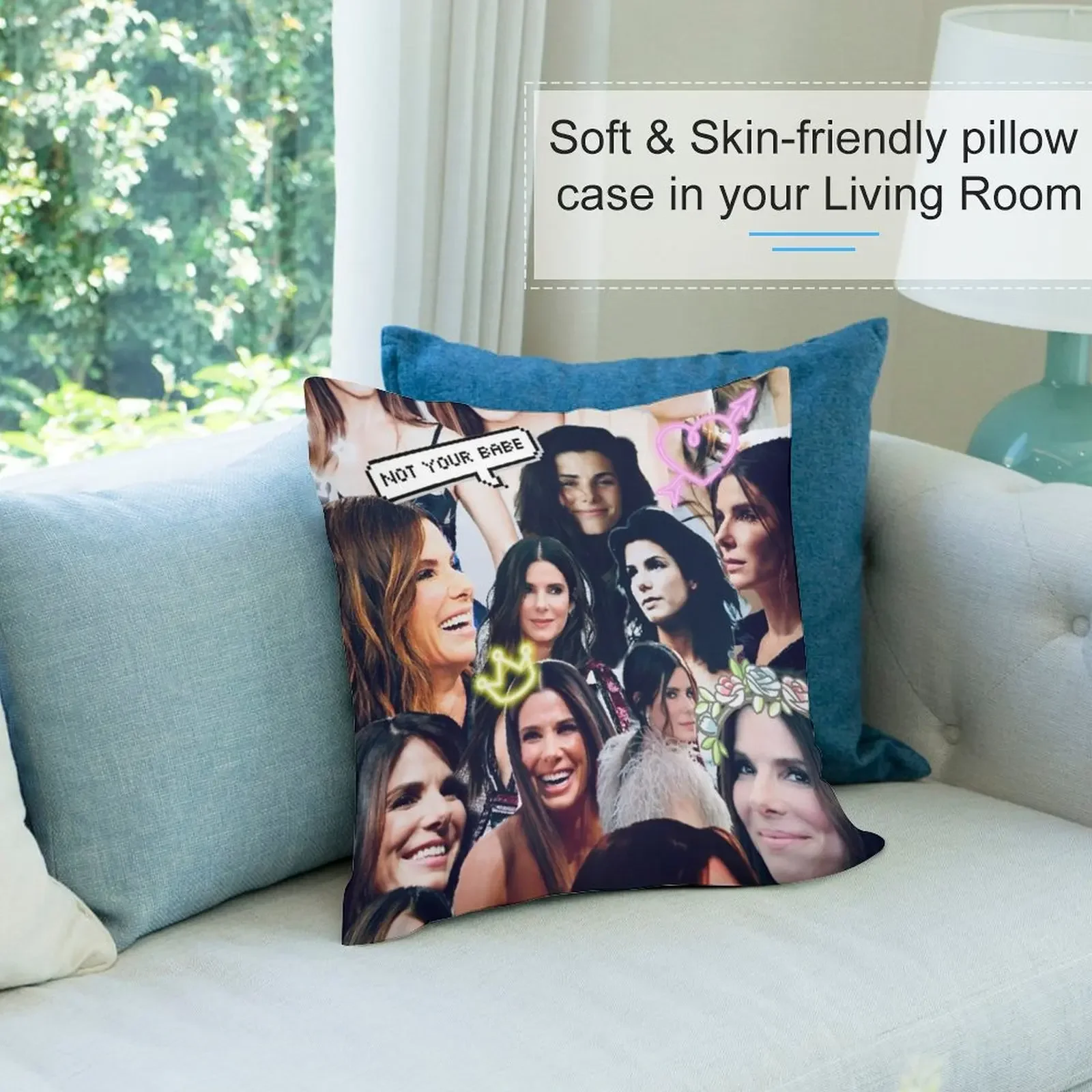 Сандра Буллок Коллаж Подушка Чехлы для диванов гостиной на заказ Фото подушка