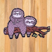 a0798 funny sloth series badges brooches cute denim enamel lapel pins gifts for kids fans friends jewelry wholesale