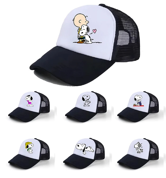 

Summer Quick-drying Baseball Cap Snoopy Cartoon Printing Folding Mesh Breathable Size Adjustable Soft Outdoor Hiking Fashion