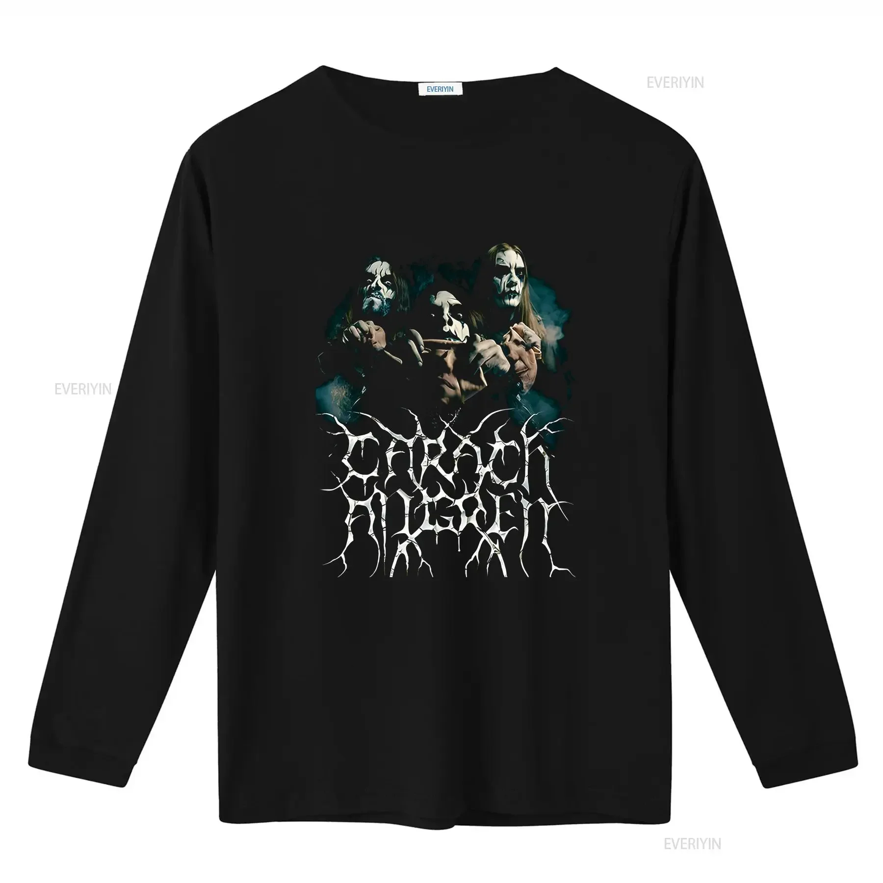 Фото Новая футболка NWT Carach Angren с логотипом музыкальной группы Extreme Metal, размеры M-3XL, винтажная, с эффектом потертости, универсальная, эластичная, повседневная №3