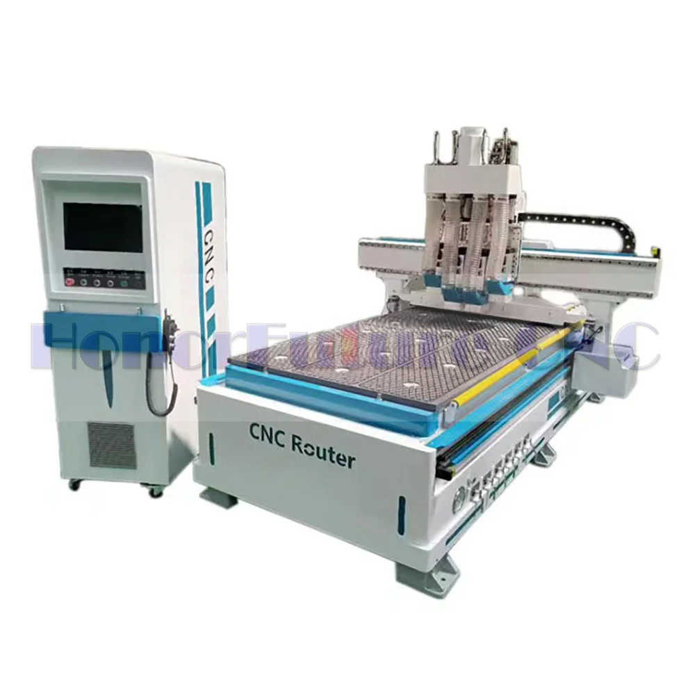

Multi-Head 1300*2500 Wood Milling Cutting Engraving Machine Atc 1325 CNC Router With Two 4.5 kw Spindle And Two 6 kw Spindle