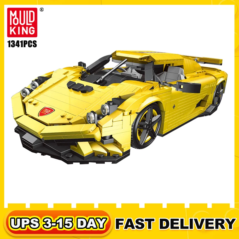 

Mould King Technical Sport Car Building Toys 1341pcs High Tech Super Racing Car Model Assemble Moc Blocks Bricks Children Toys