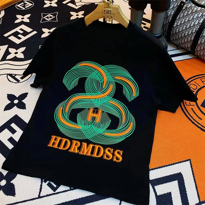 

2023 Spain Brands Summer Men Women T-shirts Letter Printing 100% Cotton Oversized T Shirt Short-Sleeve Harajuku Free Shipping