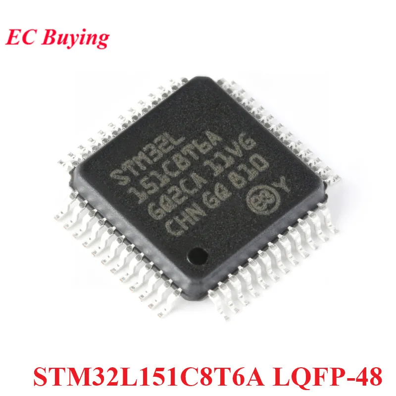 

STM32L151C8T6A LQFP-48 STM32L151 STM32 L151C8T6A LQFP48 Cortex-M3 32-бит микроконтроллер MCU IC чип контроллера Новый оригинал