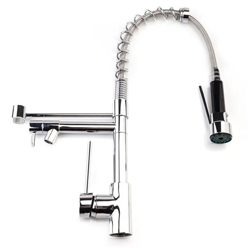 

All Copper Kitchen Spring Double Outlet Faucet