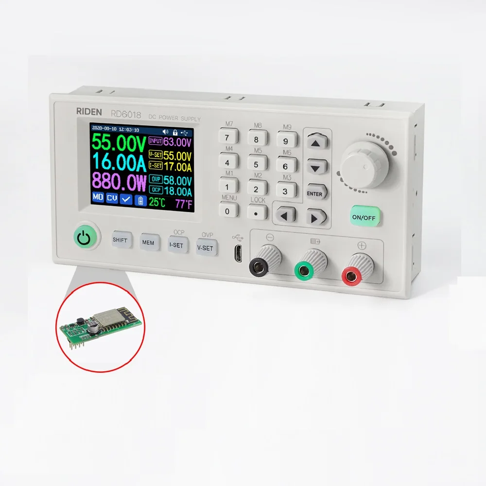 

RD USB WiFi RD6018W DC - DC Voltage current Step-down adjustable Power Supply module buck Voltage converter voltmeter 60V18A