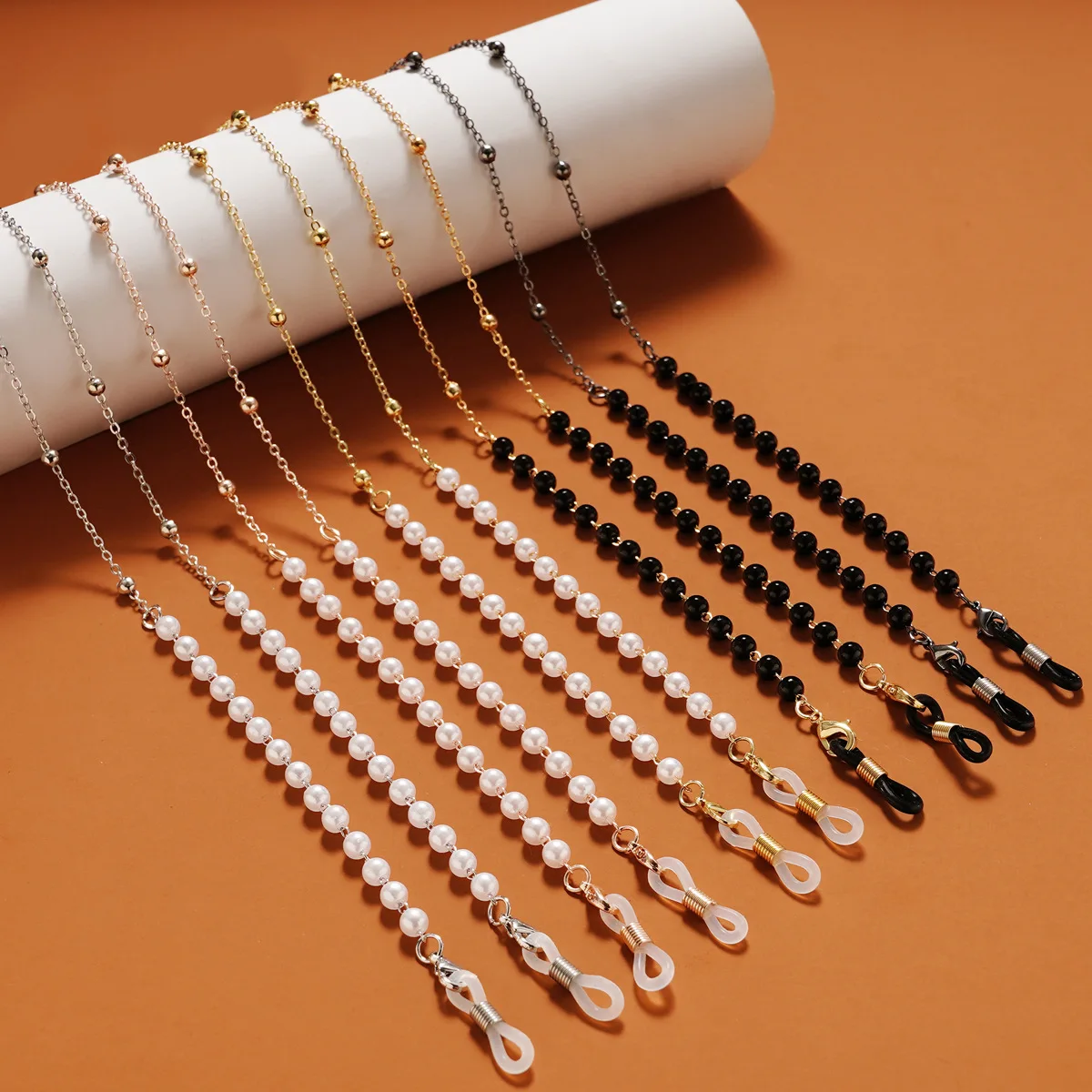 

Pearl Glasses Chain Female Sunglasses Anti-lost Hanging Neck Metal Chain Jewelry Wholesale