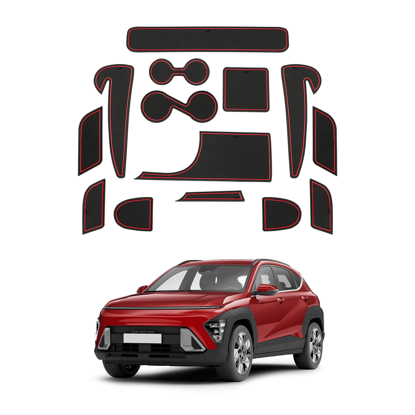 Фото LFOTPP Автомобильный коврик для дверных желобков для Hyundai Kona SX2 Hybird PHEV 2024 2025 Аксессуары для салона Hyundai Kona 2025 №1