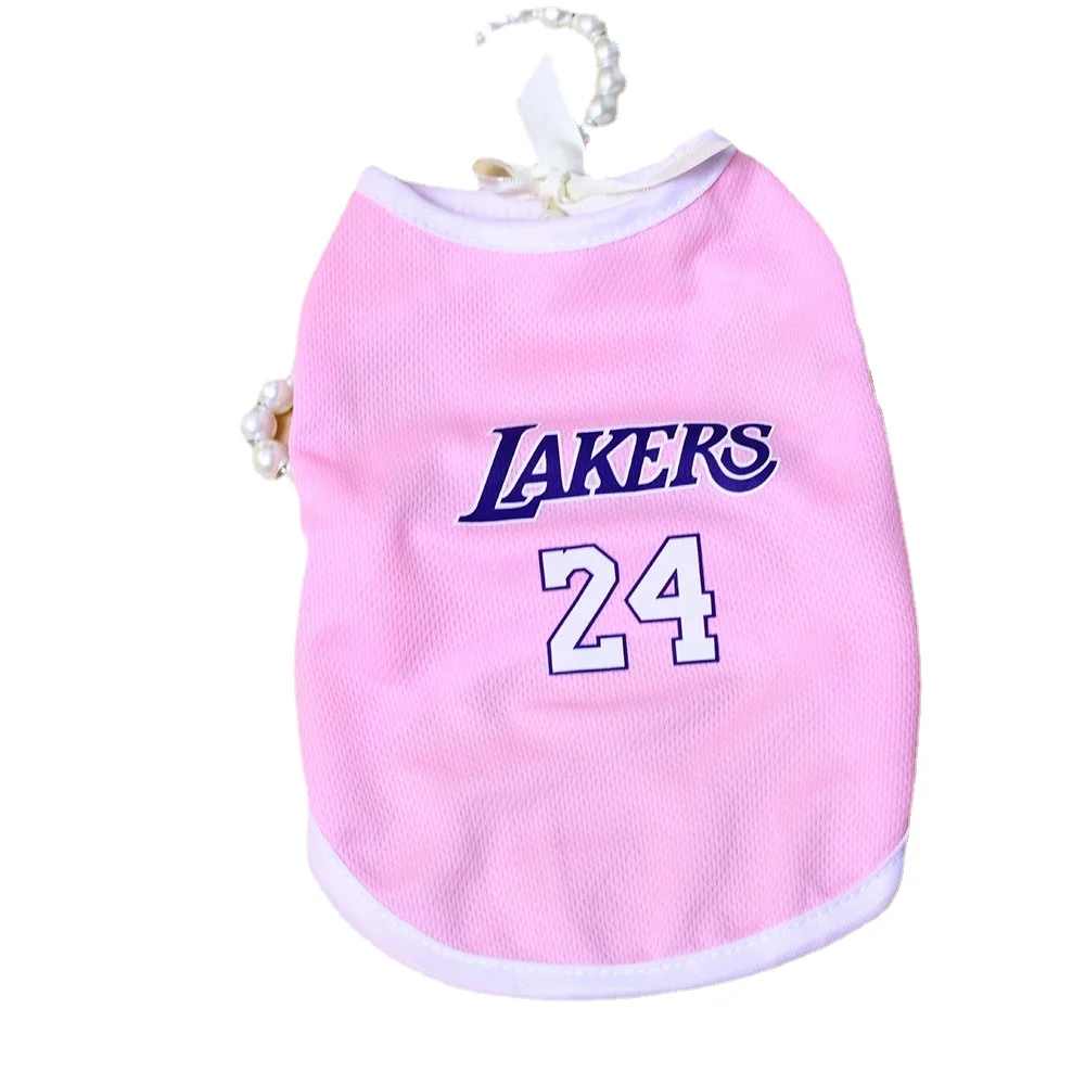 

Summer Puppy Clothes Vest, Pet Basketball Jersey, Thin Breathable Jersey Sweatshirt for Small To Medium Yorkshire Teddy Mesh