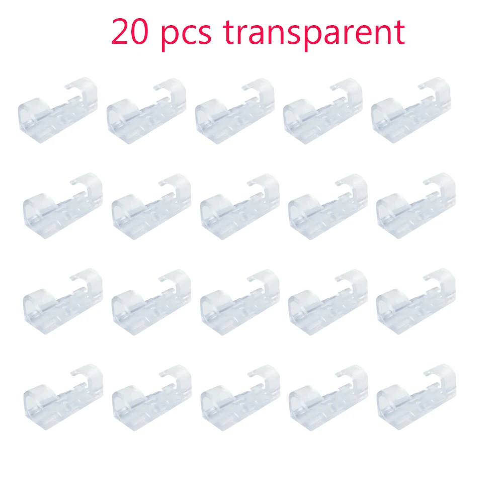 

20 шт., самоклеящиеся держатели для кабелей