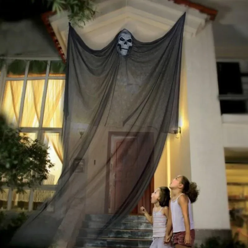 

3.8M Long Halloween Hanging Skeleton Flying Ghost Decorations For Outdoor Indoor Party Bar Scary Props Halloween Decoration