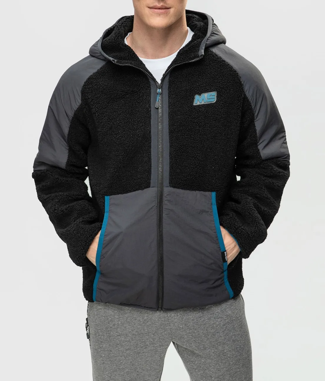 Куртка флисовая Мужская на молнии с длинным рукавом зиму