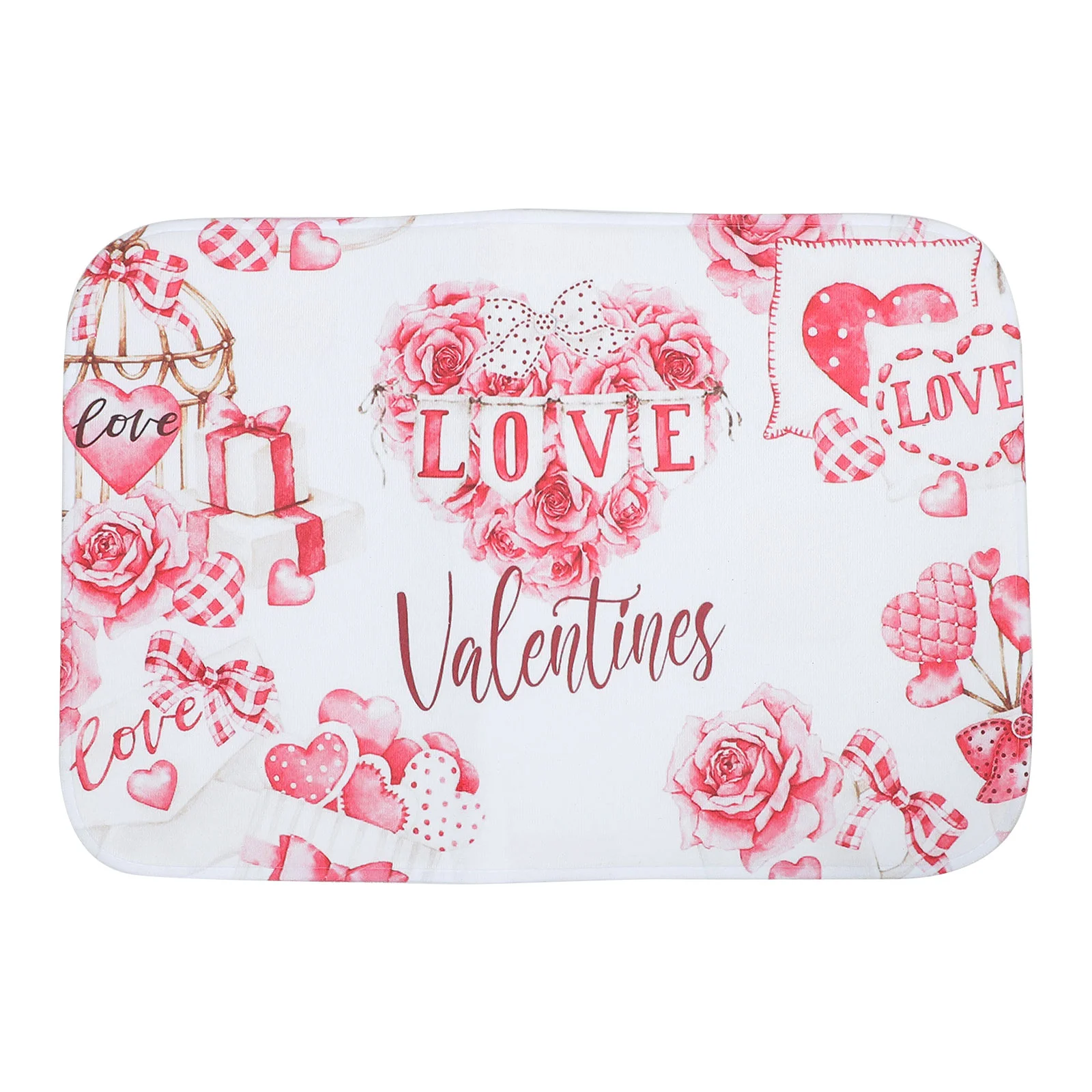 

Love Pattern Entrance Mat Valentine's Day Doormat Indoor Decorative Floor Mat