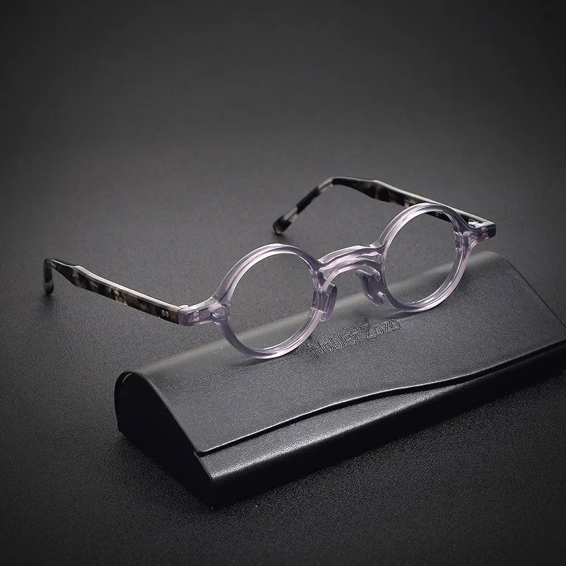 Ультрамаленькая оправа круглые очки для коррекции зрения мужчин и женщин ретро