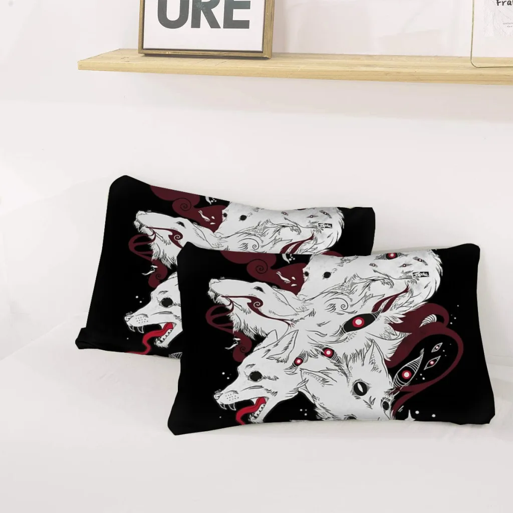 Дикие волки с множеством глаз комплект простыней из полиэстера