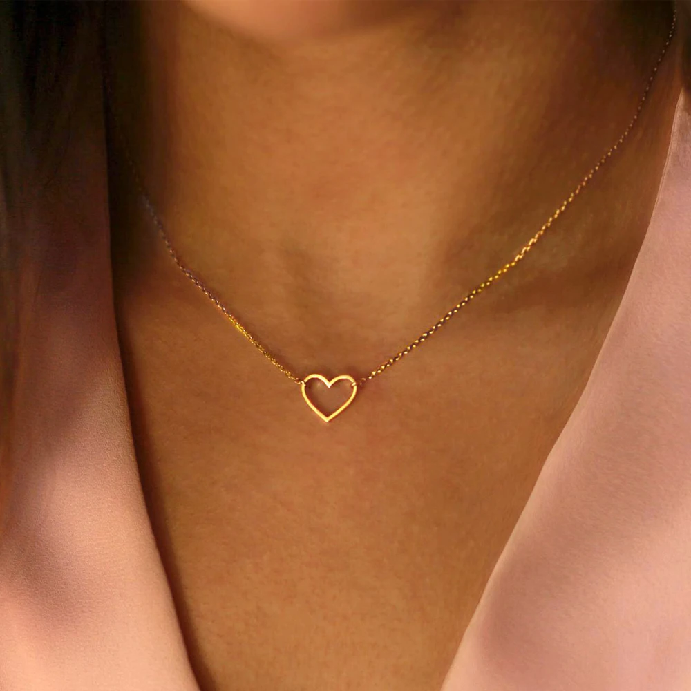 

Dainty Tiny Stainless Steel 14k Gold Filled Cross Heart Pendant Necklace Charm Chain Choker Necklace Women Jewelry