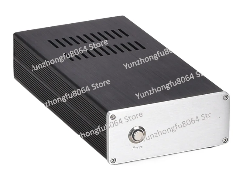 Корпус усилителя мощности LM3886 TDA7293 серебристо-белый полностью алюминиевый